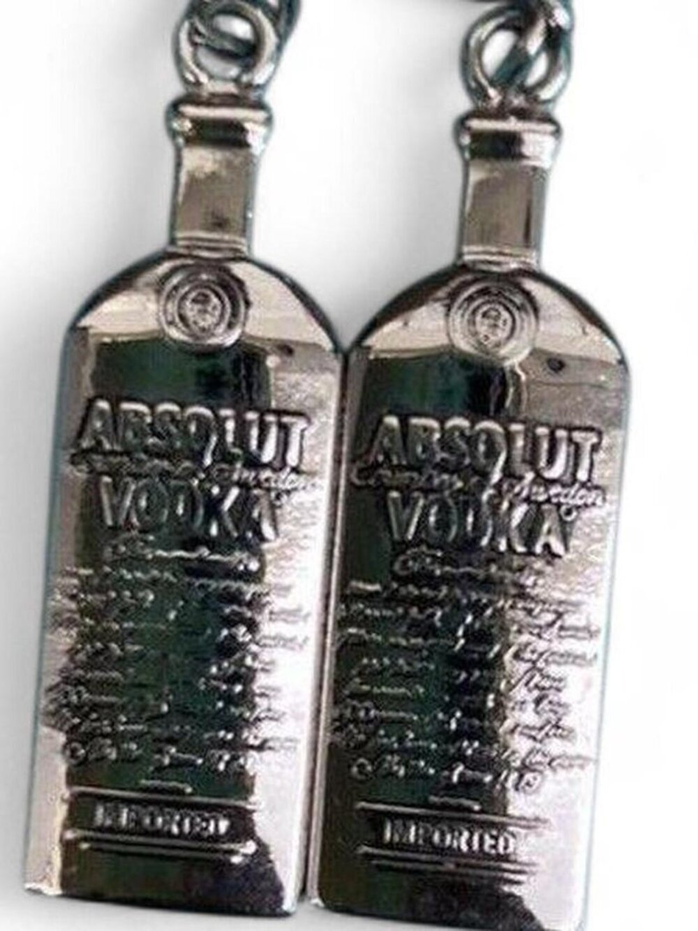 Absolut Vodka vintage silver earrings​